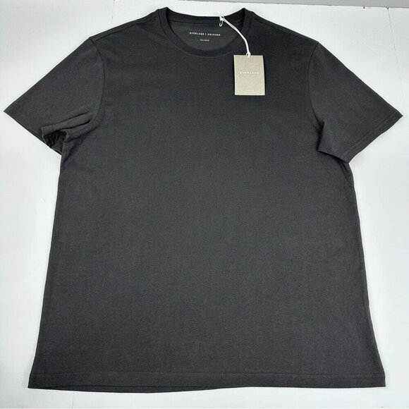 Everlane‎ Uniform Men's NWT Black The Organic Crew Neck Athleisure T-Shirt L/C43 - Picture 1 of 12